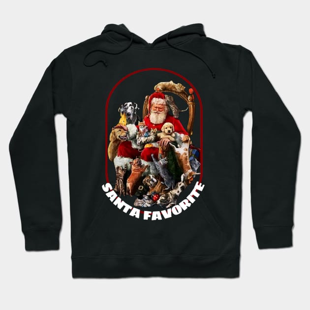 santa's favorite : animal christmas Hoodie by hot_issue